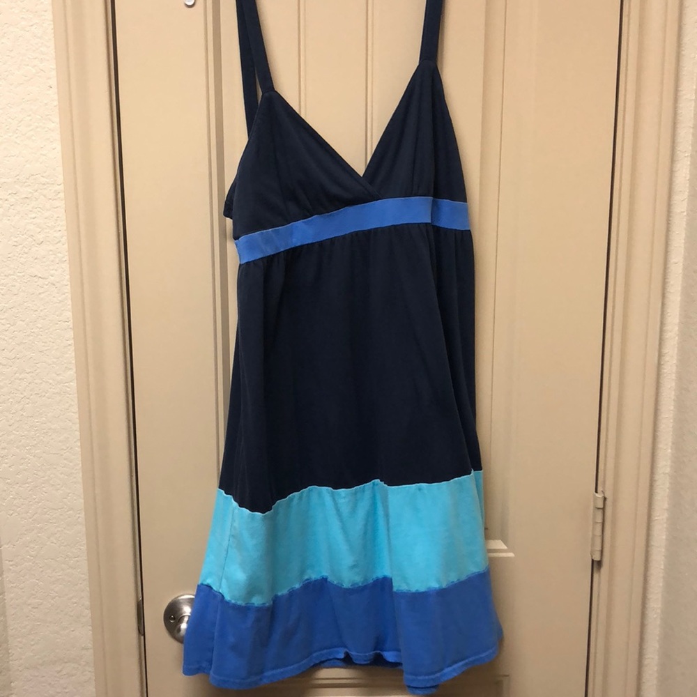 Roxy colorblock Dress in navy, blue, and aqua